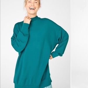 Fabletics Jody Mockneck Pullover Size S Sweatshirt Color Shallow